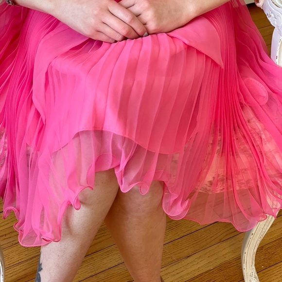 Vintage Pink Chiffon Dress - Picture 5 of 7